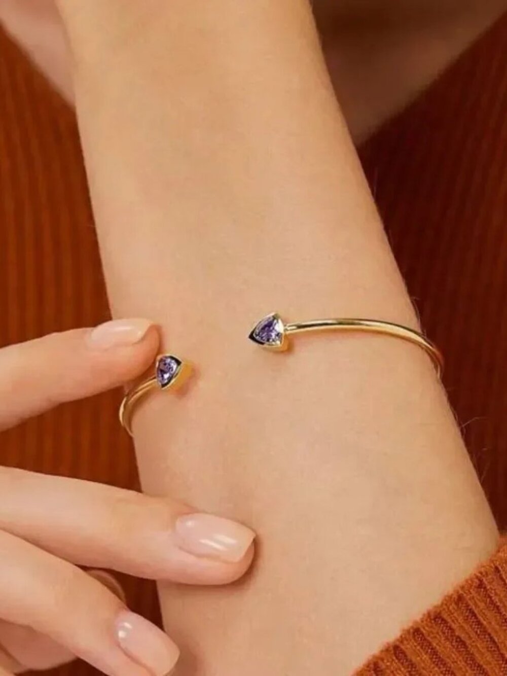 Stone bangle Q751 - Picture 2 of 6